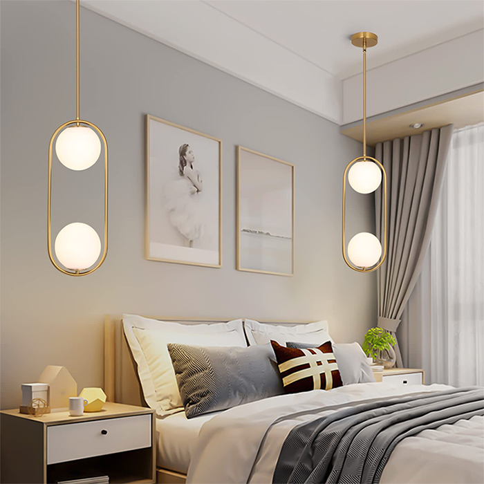 K-Light 230v 3W G9 LED Double Luna Pendant in Gold/ Black | Buy