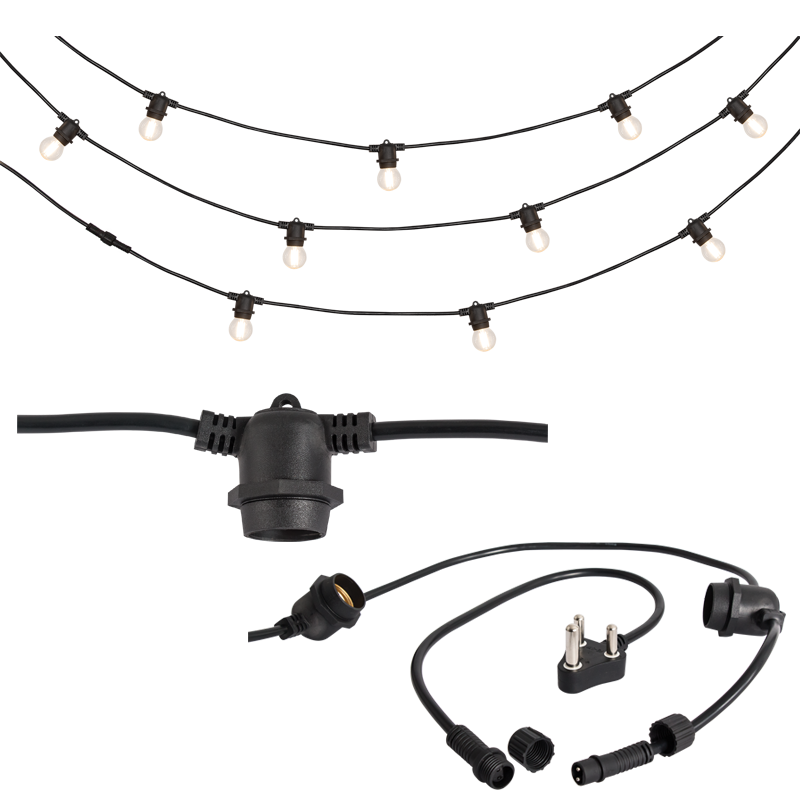Brightstar WSC008 Black Outdoor String Lights, IP65 Buy Online