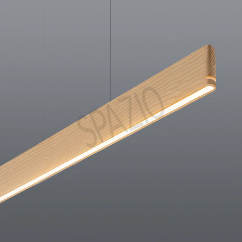 Spazio 3977.32.02 Avico Wood LED Wooden Linear Pendant Light