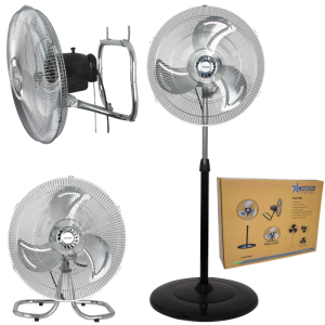 BrightStar FAN008/3 IN ONE 3 Different Fan Configurations:  Floor Fan, Table Fan, Wall Fan