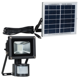 Bright Star FL076 BLACK Solar LED Die Cast Aluminum Flood Light and PIR Motion Sensor