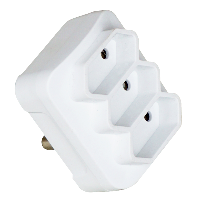 16A Adapter 3x Euro White