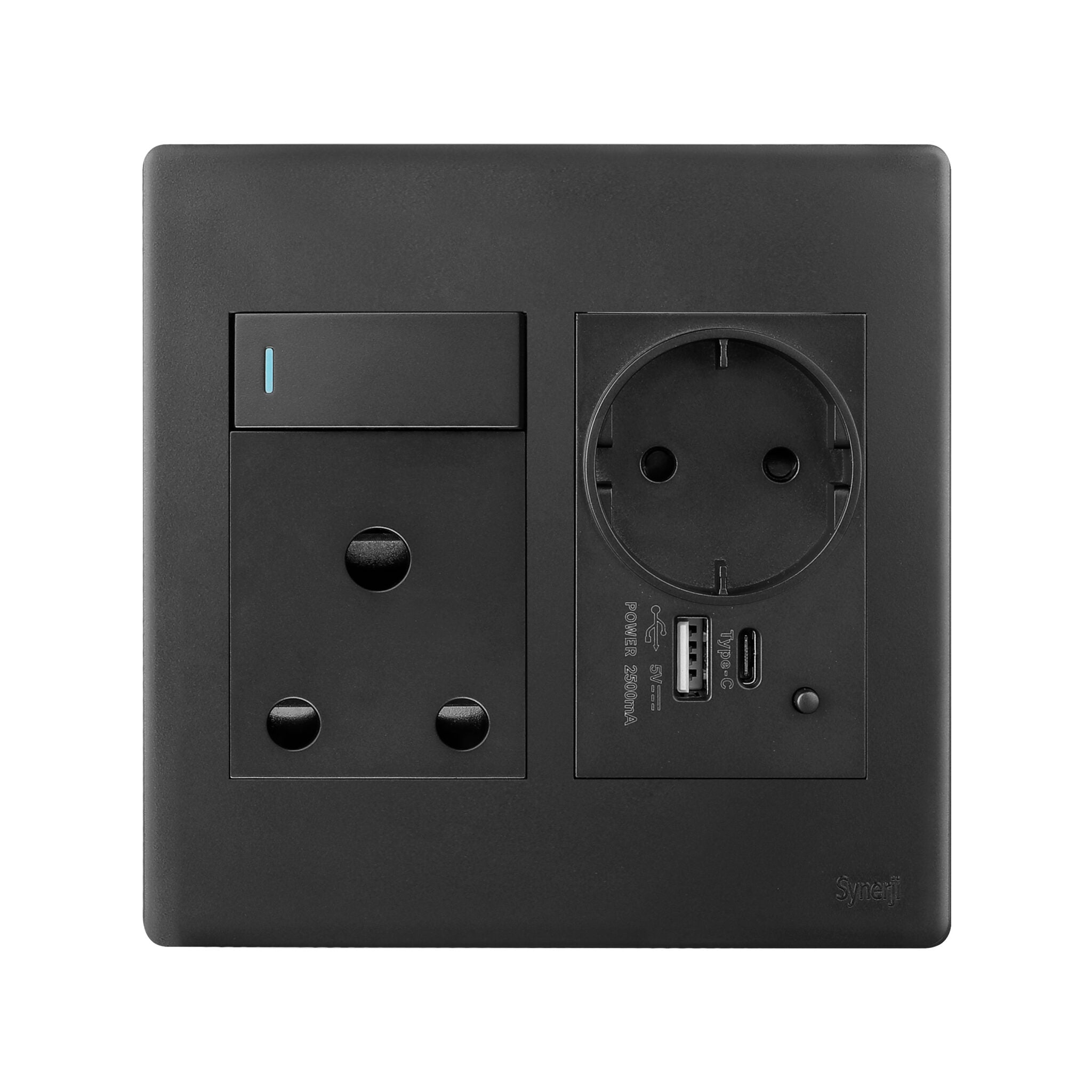 SYNERJI S/S DECO 4X4 RSA + EURO SCHUKO + 2XUSB – WYNBERG LIGHTS