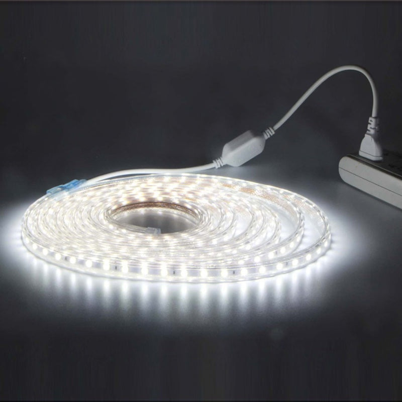220V 9W/m Strip Light 10cm Cut - 10MT PIECE + POWER
