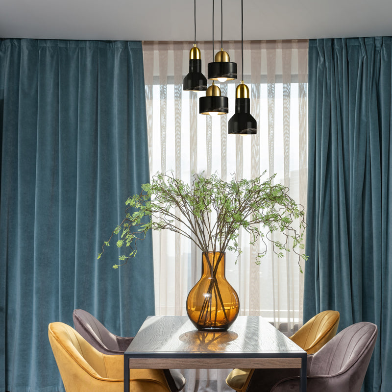 Spazio Retro X E27 Pendant Max 60W IP20 Marble Metal 3m Suspension