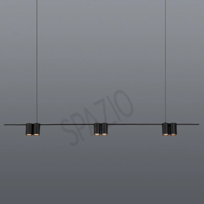 Spazio OCCHIO 6 Light GU10 linear pendant with aluminium body