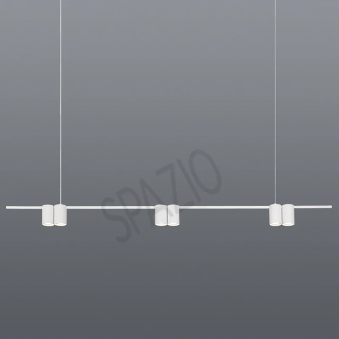 Spazio OCCHIO 6 Light GU10 linear pendant with aluminium body