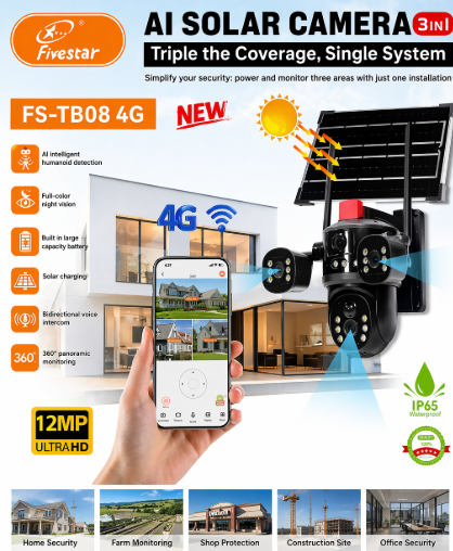 Solar Floodlight + CCTV