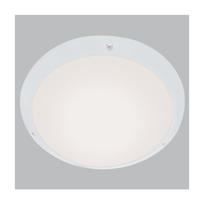 Bright Star BH114 WHITE ABS Plastic Round Bulkhead with Opal Polycarbonate Cover