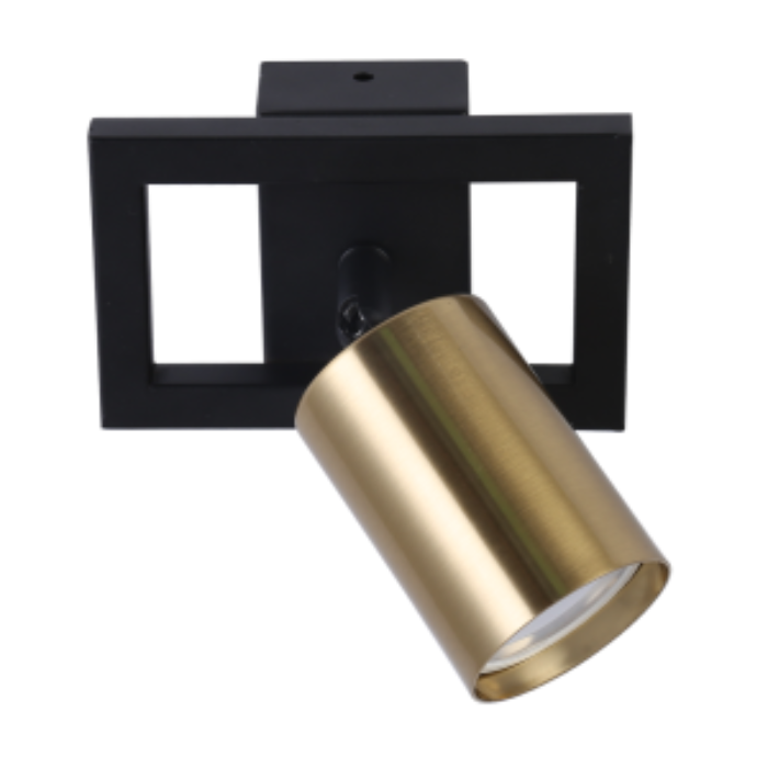 Bright Star Black / Satin Brass Spotlights