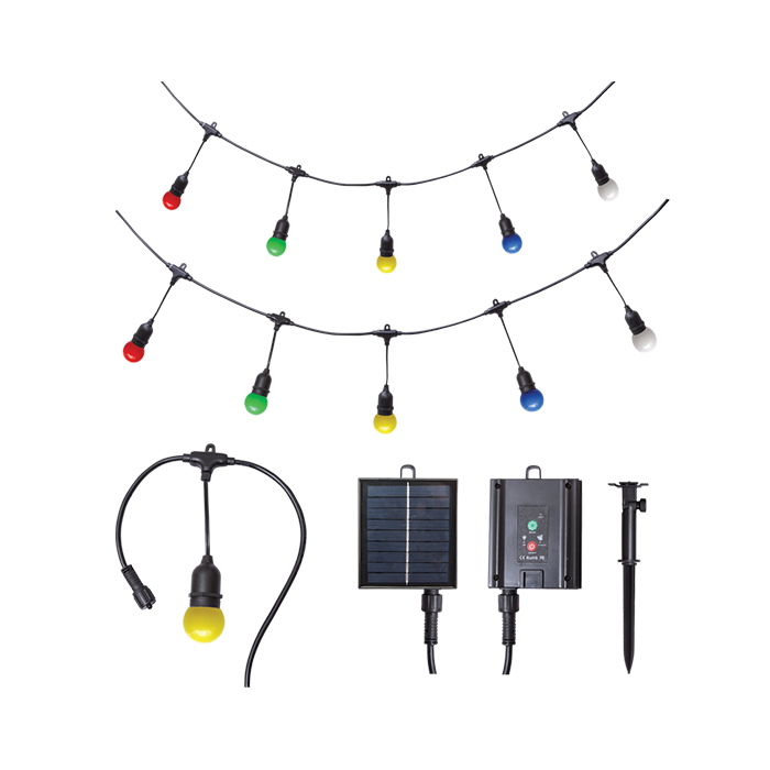 Bright Star WSC010 MULTICOLOUR Solar Outdoor String Light