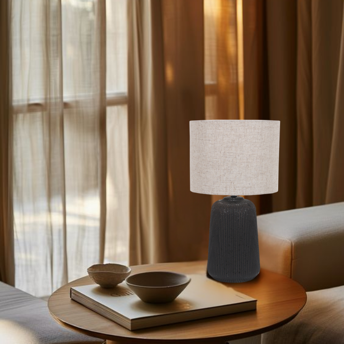 Bright Star TL839 Black Ceramic Table Lamp