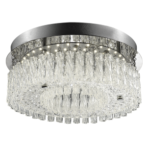 Brightstar CF273 Polished Chrome 12W LED Ceiling Fitting with Glass and Clear Acrylic