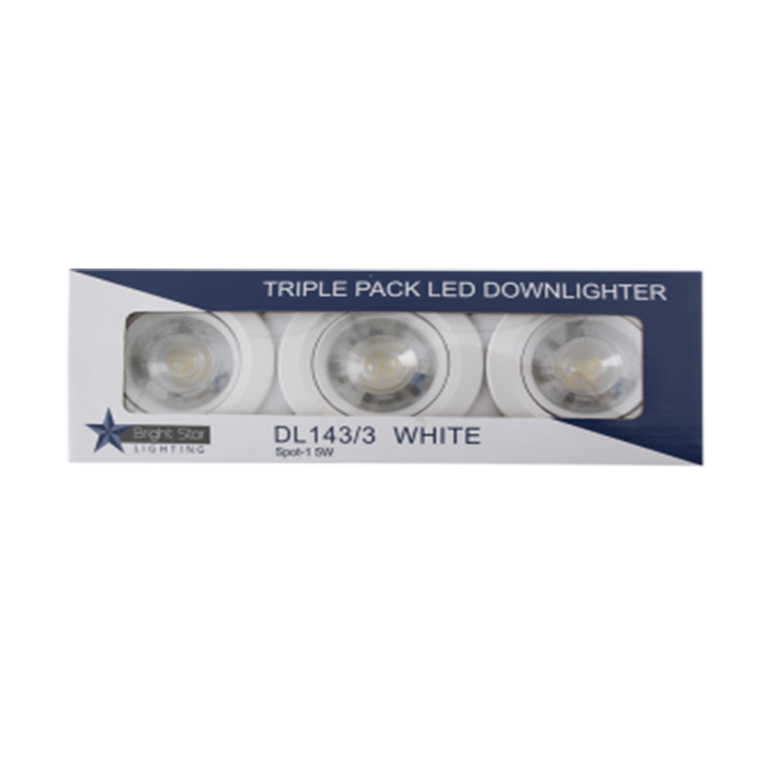 Brightstar DL143/3 WHITE Triple Pack LED Down Lights