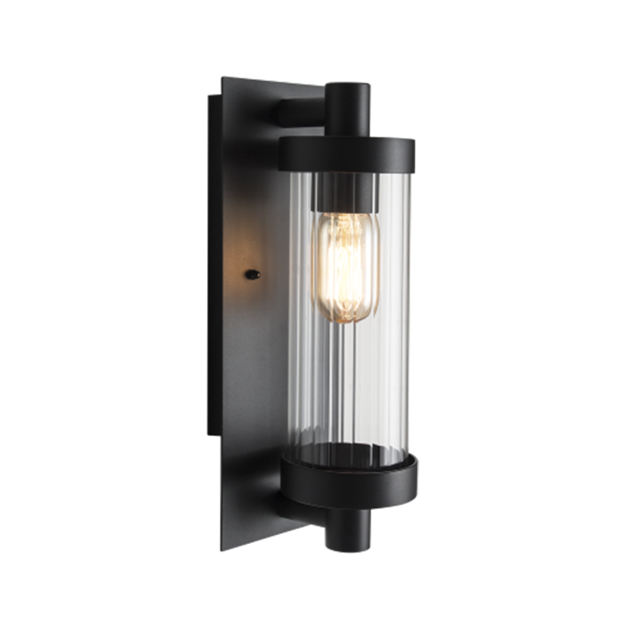 Brightstar L544 Aluminium Fitting with Fluted Clear Glass, IP44