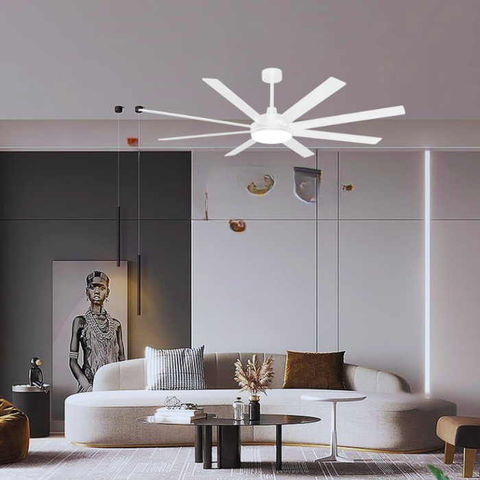 Brightstar Matt Ceiling Fan, available in sleek White  and Black