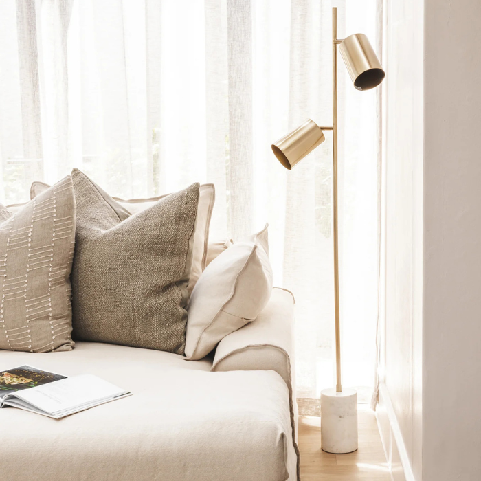 Devotion Floor Lamp in Pure/Tarnished | Buy Online | Wynberg