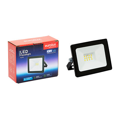 Eurolux FS299 LED 10W Floodlight Black with Day Night Sensor