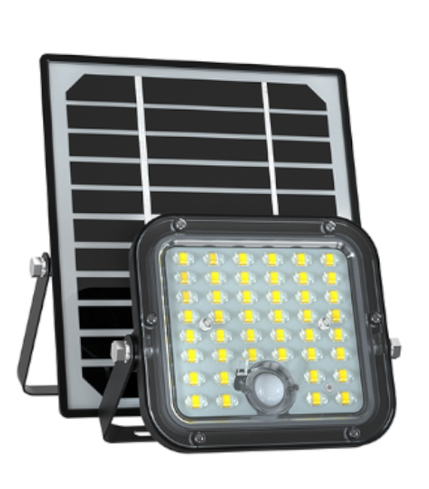Eurolux FS312 Solar 10W LED 6000K Floodlight with Sensor - Black