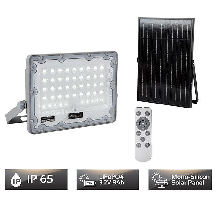 Eurolux FS315 - Solar 4w LED 6500K Floodlight