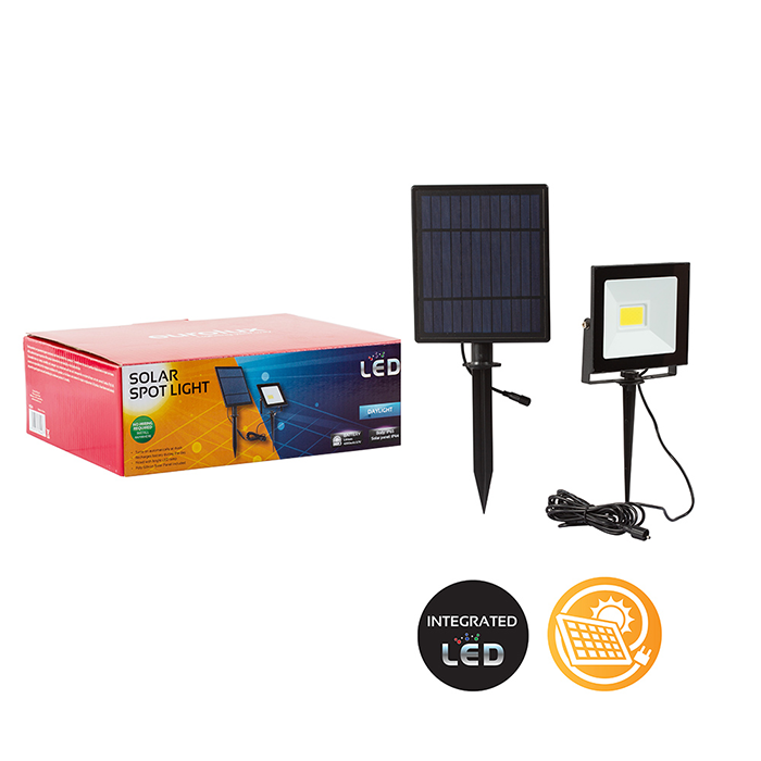 Eurolux H224 - Solar Garden Spotlight LED 12w 6000K 450lm