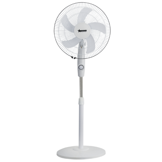 BrightStar FAN017 RECHARGE 16” Rechargeable Oscillating Floor Fan 3 Speed White