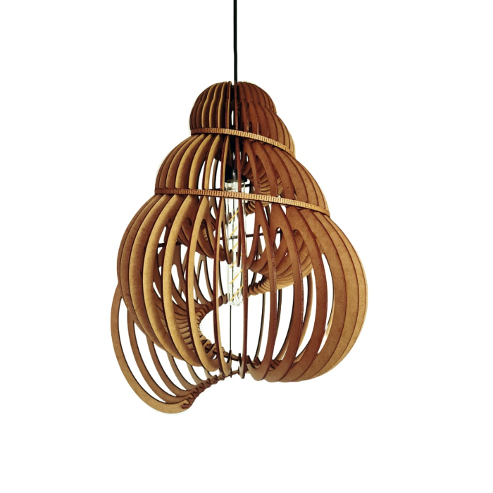Honey Badger Periwinkle Shell Pendant Light Compressed Pine 300