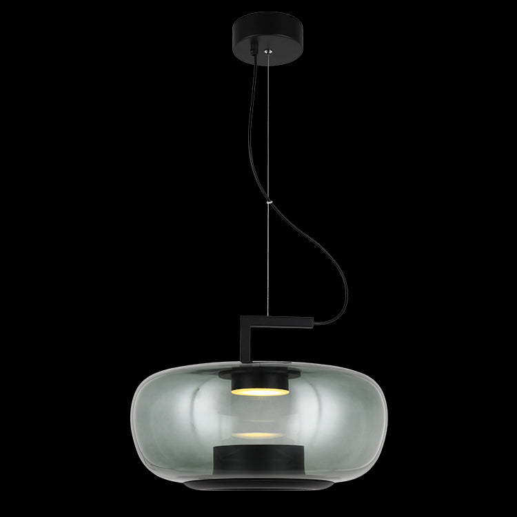 K-Light K-LED-023/GR LED Magnum 3 Glass Pendant in Smoke Green