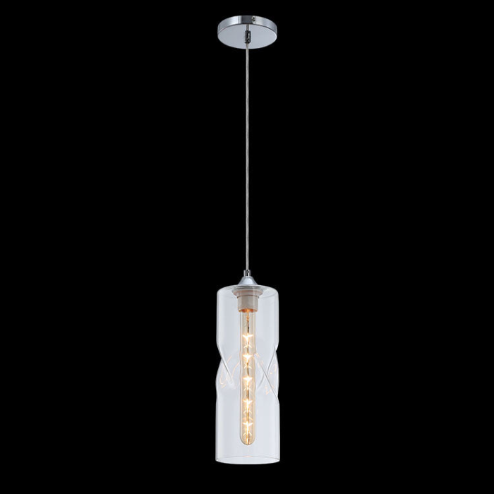 K-Light W-KLCH-2175/SM 230v 40W Twisted Glass Pendant