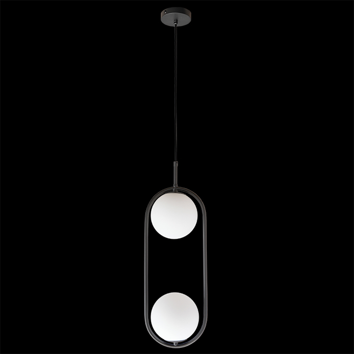 K-Light 230v 3W G9 LED Double Luna Pendant in Gold/ Black