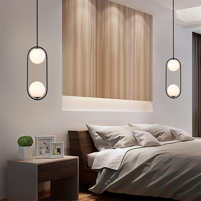 K-Light 230v 3W G9 LED Double Luna Pendant in Gold/ Black | Buy