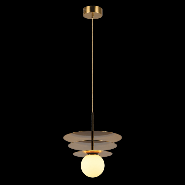 K-Light K-LED-55/1 230v 7W LED Single Golden Disc Pendant | Buy