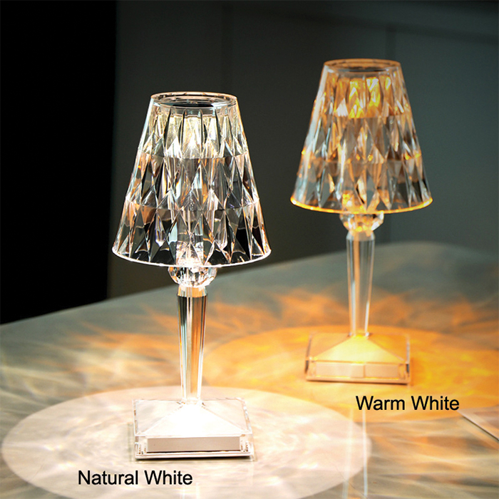 K-Light KLT-001/CL NW 230v 1W LED SMD Acrylic Tri Coloured Dimmable Rechargeable Table Lamp