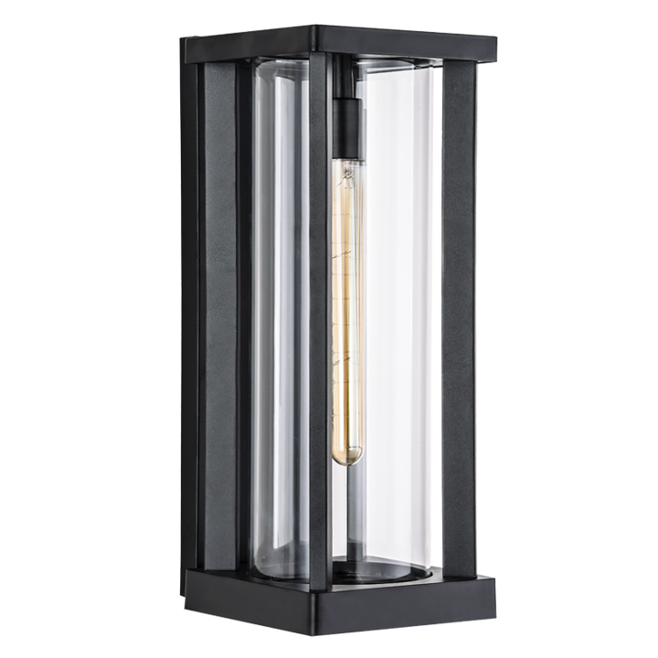 Brightstar L574 BLACK Aluminium and Clear Glass, Wall Mount, IP44 | Buy ...