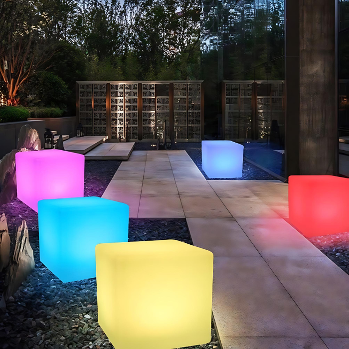 Mini Rgb Led Square LED RGB Square Cube Light – Remote Colour Changing 400mm | Wynberg Lights