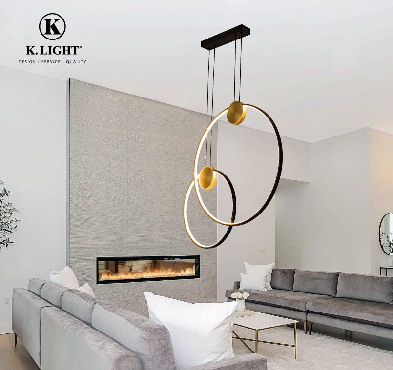LED Double Ring Pendant 20 + 30w – WYNBERG LIGHTS