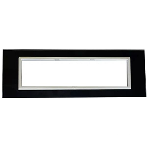 Onesto Matrix BGW-MXC-1008 8-Lever Black Glass+White Bezel Cluster Wall Box