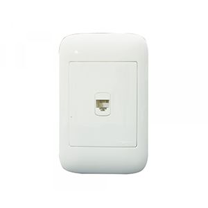 Onesto Oracle ONT2005 4x2 RJ11 Telephone Socket - White