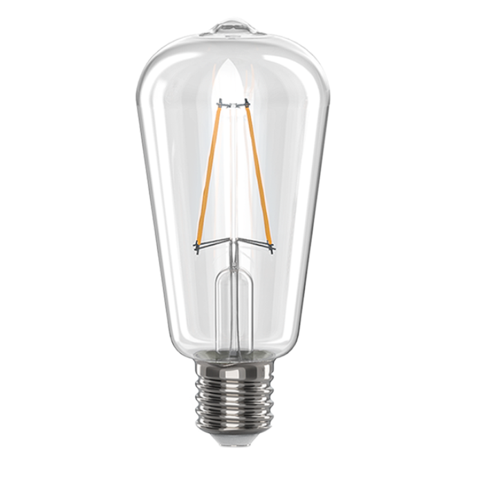 PioLED BD005 6W Pear LED Filament Clear Bulb Dim