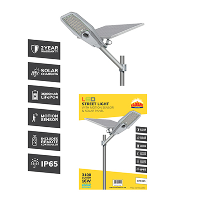 Radiant RPR365 - Solar Street Light Radar Sensor LED 16w Traditional ...