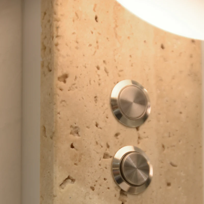 Spazio 5243.1 BELLAGIO Interior Wall Fitting with Marble and Metal Body