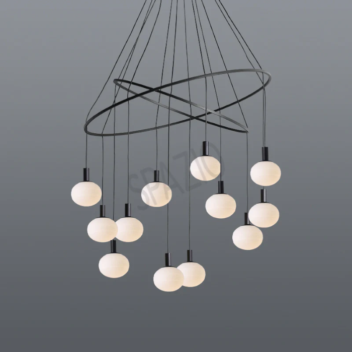 Spazio 8655.1 COSMO - 6 LIGHT Interior pendant with 6 opal glass orbs