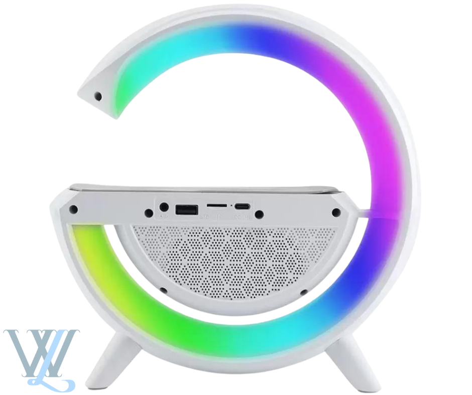 LED Wireless Charger with Bluetooth Speaker and Colour Changing Light