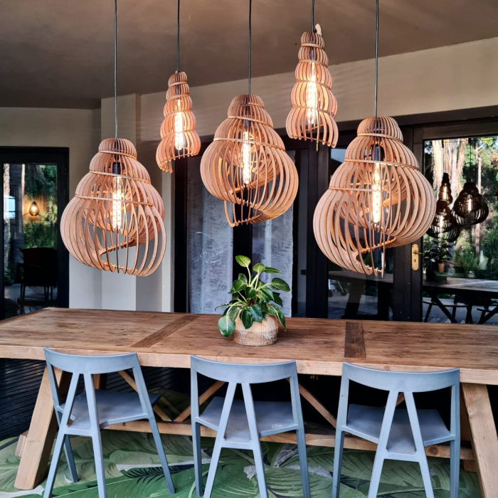 Honey Badger Periwinkle Shell Pendant Light Compressed Pine 300 Honey Badger Periwinkle Shell Pendant Light Compressed Pine 300