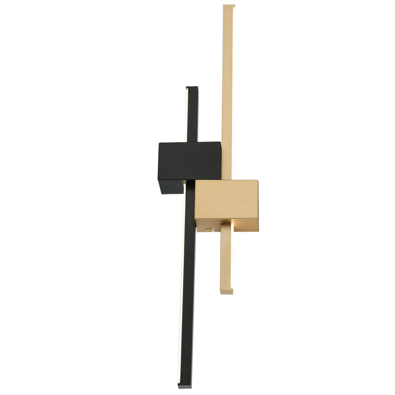 Brightstar WB281 BK/GD Metal and Acrylic LED Wall Bracket