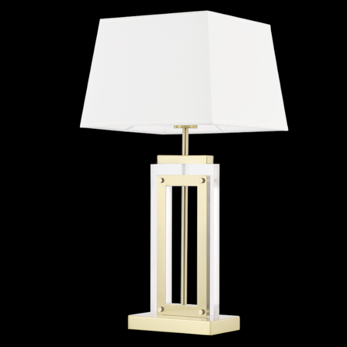 Bright Star TL691 BEIGE Table Lamp with Antique Brass Finish