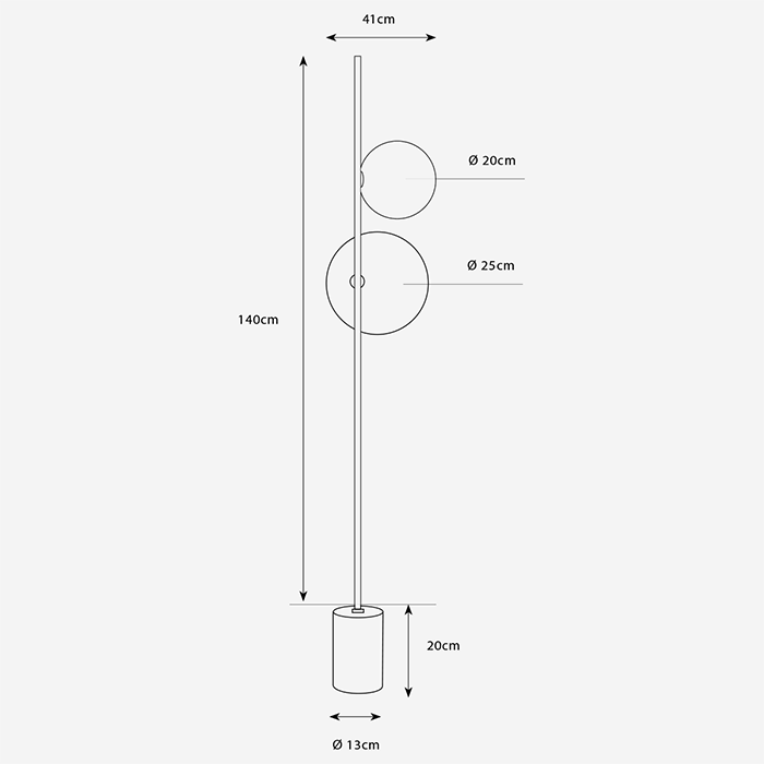 Dark Lighting Elements Floor Lamp