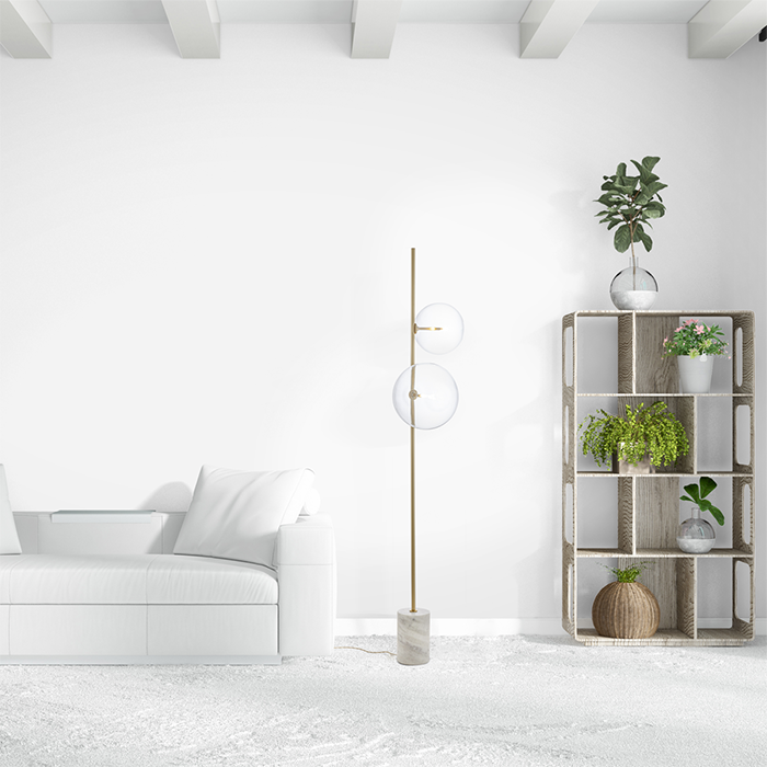 Dark Lighting Elements Floor Lamp