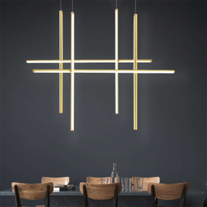 Dark Lighting Grid Pendant Light