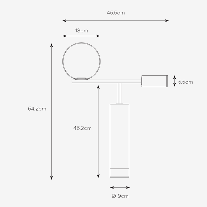 Dark Lighting Marble Table Lamp